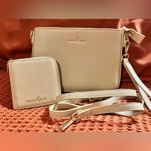White Elm Starla & Ara Matching Crossbody and Wallet set *SAND* Vegan Leather